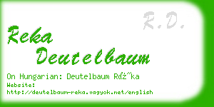 reka deutelbaum business card